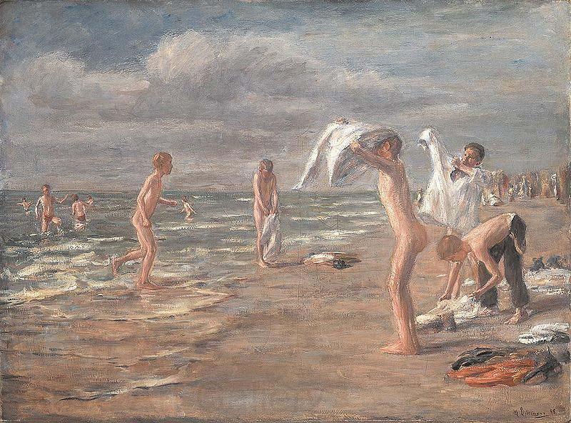 Max Liebermann Boys Bathing Spain oil painting art